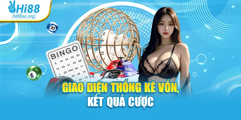 Giao diện thống kê vốn, kết quả cược